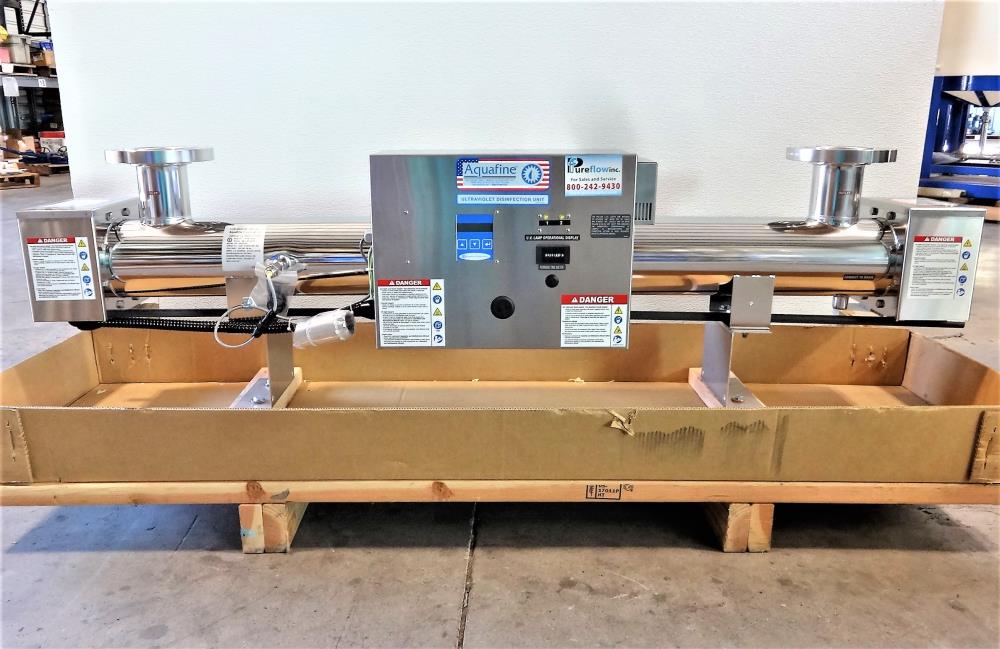 Aquafine HX02CDL Ultraviolet Disinfection Unit, 3" 150# Flanges, Stainless Steel